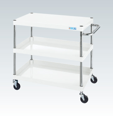 【ポイント10倍】【直送品】 サカエ CSパールワゴン(軽量タイプ・直進安定金具付) CSP-7573LYW (320622) 【大型】