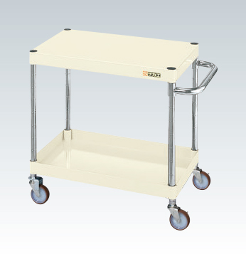 【直送品】 サカエ CSパールワゴン(軽量タイプ・直進安定金具付) CSP-9062LYNUI (320761) 【大型】