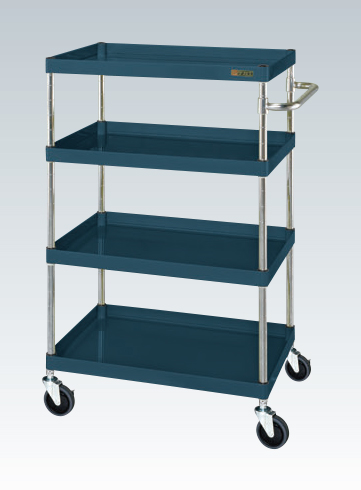 【尖んがり5倍】【直送品】 サカエ CSパール手押し車(中量手あい) CSP-75124SED (323137) 【大型】 スチールラック本体-ラック、シェルフ、本棚