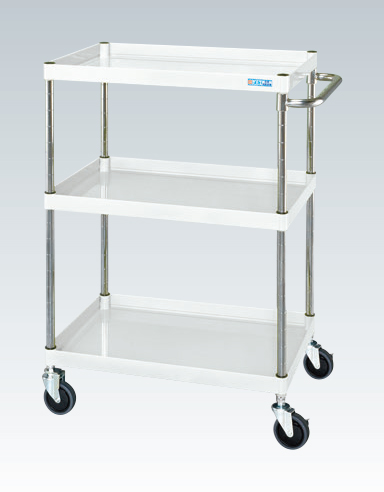 【ポイント5倍】【直送品】 サカエ CSパールワゴン(中量タイプ・直進安定金具付) CSP-75113YSEW (323625) 【大型】