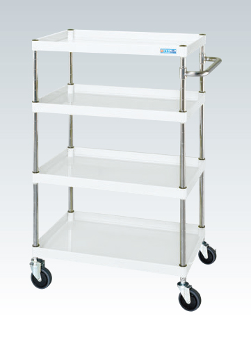 【直送品】 サカエ CSパールワゴン(中量タイプ・直進安定金具付) CSP-75124YSEW (323627) 【大型】
