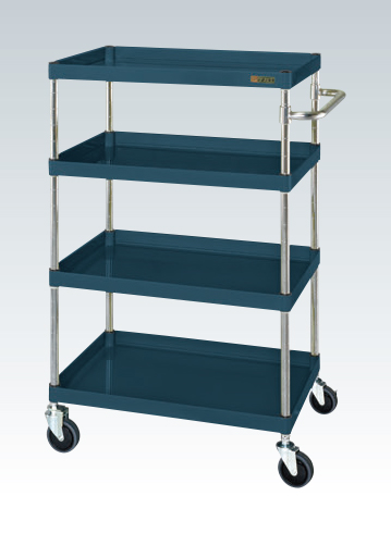 【直送品】 サカエ CSパールワゴン(中量タイプ・直進安定金具付) CSP-75124YSED (323637) 【大型】
