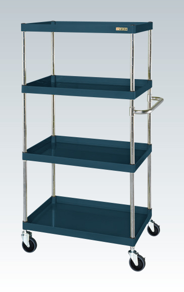 【直送品】 サカエ CSパールワゴン(中量タイプ・直進安定金具付) CSP-75154YSED (323638) 【大型】