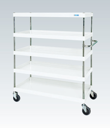 【ポイント10倍】【直送品】 サカエ CSパールワゴン(中量タイプ・直進安定金具付) CSP-12155YSEW (323929) 【大型】