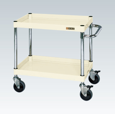 【ポイント5倍】【直送品】 サカエ CSパールワゴン(中量タイプ・ダブルストッパー仕様) CSP-7562DSEI (324144) 【大型】