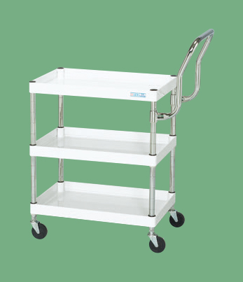 【ポイント10倍】【直送品】 サカエ CSパールワゴン(軽量・ハイタイプ取手) CSP-6073LHTW (328022) 【大型】