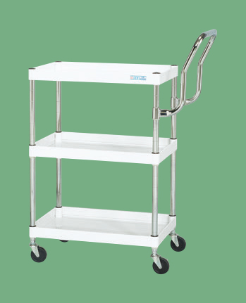 【ポイント5倍】【直送品】 サカエ CSパールワゴン(軽量・ハイタイプ取手) CSP-6083LHTW (328023) 【大型】
