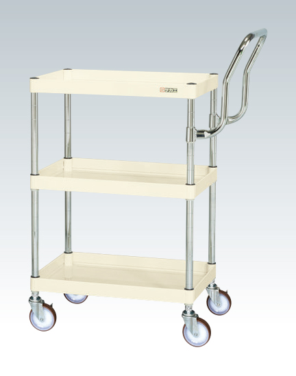 【ポイント5倍】【直送品】 サカエ CSパールワゴン(中量・ハイタイプ取手) CSP-7583HTNUI (329164) 【大型】