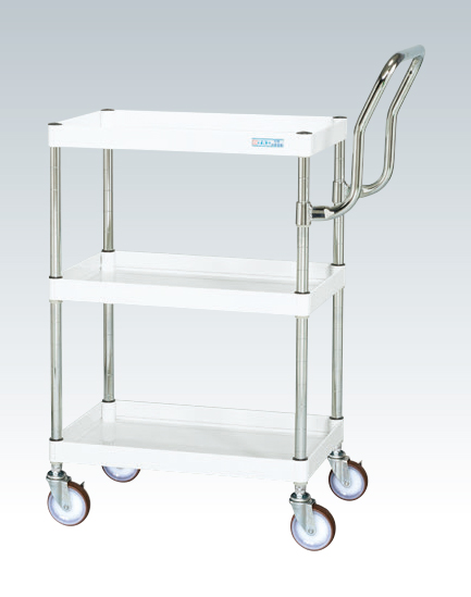 【ポイント5倍】【直送品】 サカエ CSパールワゴン(中量・ハイタイプ取手) CSP-7583HTNUW (329174) 【大型】