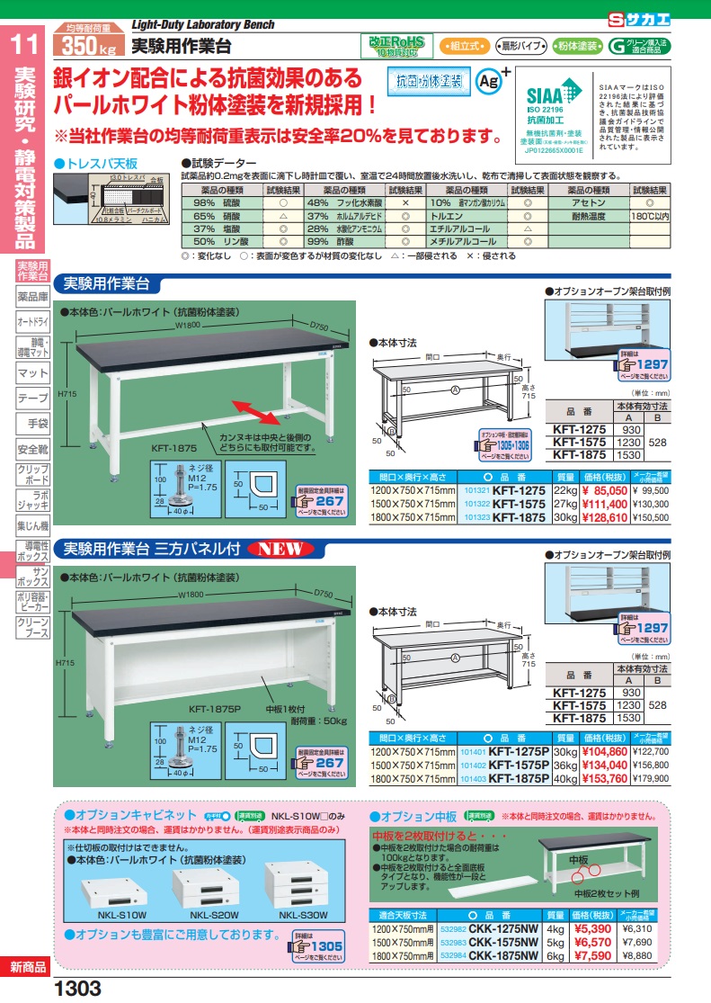 当店限定販売】 法人様限定 サカエ サカエの実験台 サイド実験台用