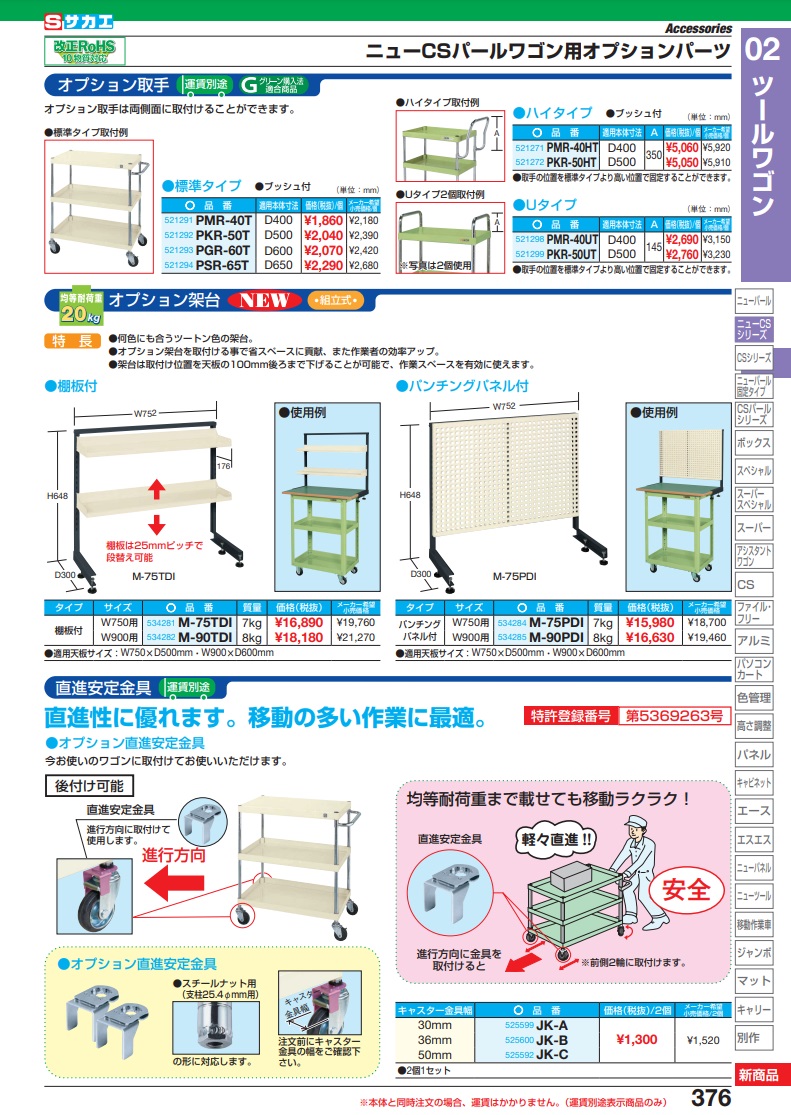 即納NEW (送料別途)(直送品)サカエ ニューCSパールワゴン CSPA-758BI