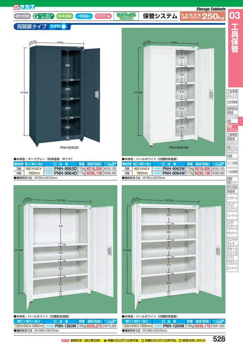 89%OFF!】 サカエ 保管システム ＰＮＨ−Ｃ１２ＫＰＤＷ PNH-C12KPDW