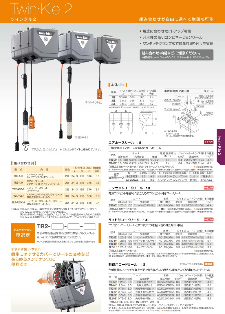 ポイント5倍】【直送品】 三協リール(TRIENS) エアホースリール 6.5