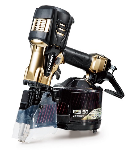 【ポイント10倍】【限定特価】 HiKOKI 高圧ロール釘打機 NV90HR2 (S) パワー切替機構付、エアダスタ付