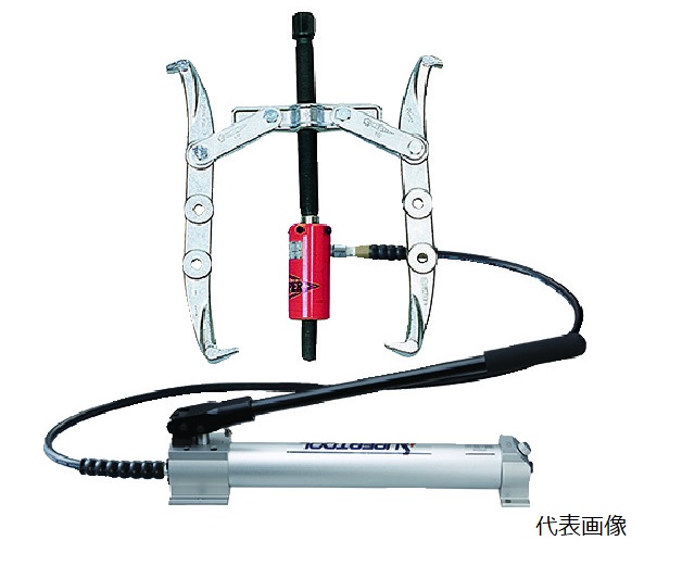【ポイント5倍】【直送品】 スーパーツール 2本爪油圧プーラーセット GLP10