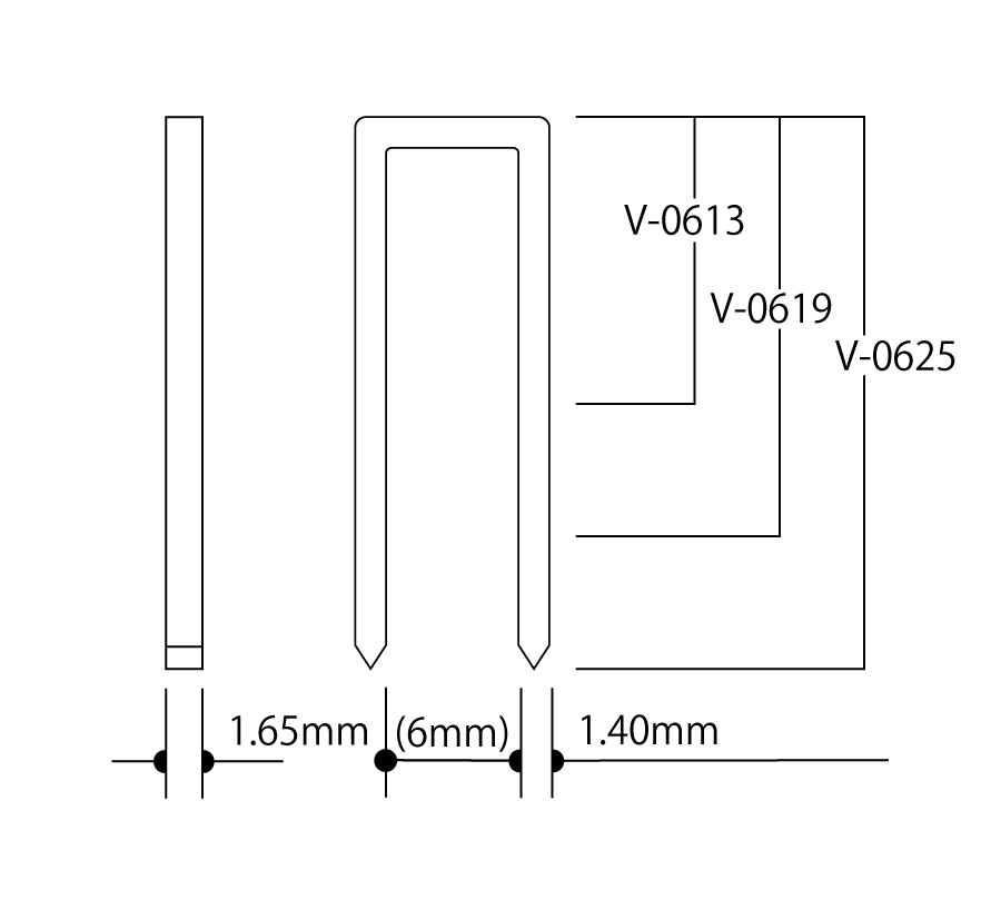 ポイント10倍】【直送品】 立川ピン製作所 タチカワ ステープルV-06 V 