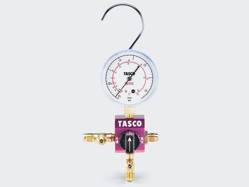 【ポイント5倍】イチネンTASCO R410A R32ボールバルブ式シングルマニホールド TA123C | 
