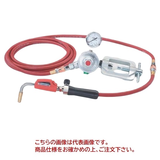 【ポイント5倍】【直送品】 イチネンTASCO 先端90°ワンタッチ着火式アセチレンバーナーキット3.6mホース TA371FB | 