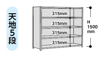 【ポイント5倍】【直送品】 山金工業 ラック 1.2S5660P-5W 【大型】