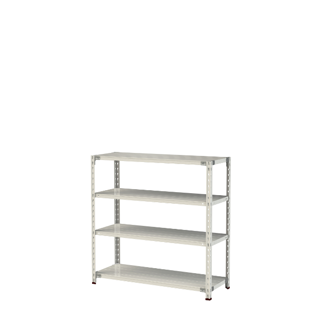 【ポイント5倍】【直送品】 山金工業 軽量ラック(150kg/段) 1.5S4445-4W 【大型】