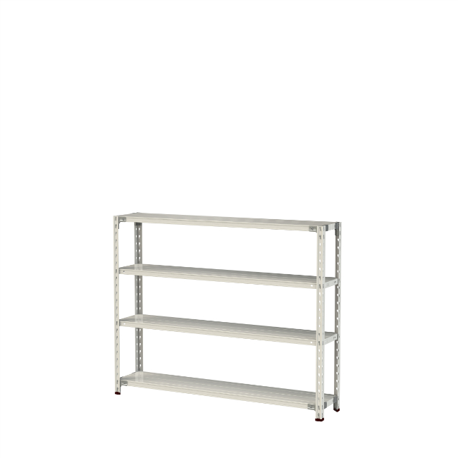 【直送品】 山金工業 軽さ仕合わせ(150kg/段) 1.5S4530-4W 【大型】 スチールラック本体-スチールラック-ラック、シェルフ、本棚