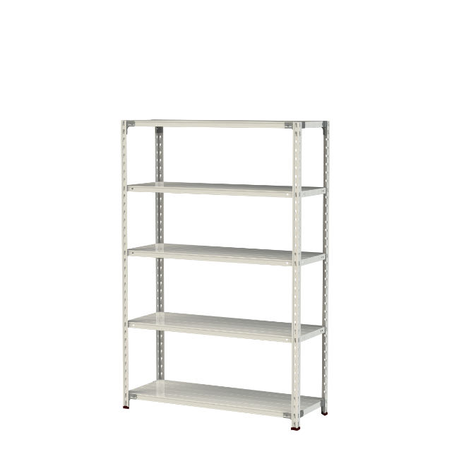 【直送品】 山金工業 軽さ仕合わせ(150kg/段) 1.5S6445-5W 【大型】 ラック、シェルフ、本棚-スチールラック本体