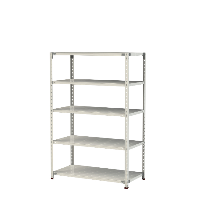 【直送品】 山金工業 軽さ仕合わせ(150kg/段) 1.5S6460-5W 【大型】 スチールラック-ラック、シェルフ、本棚