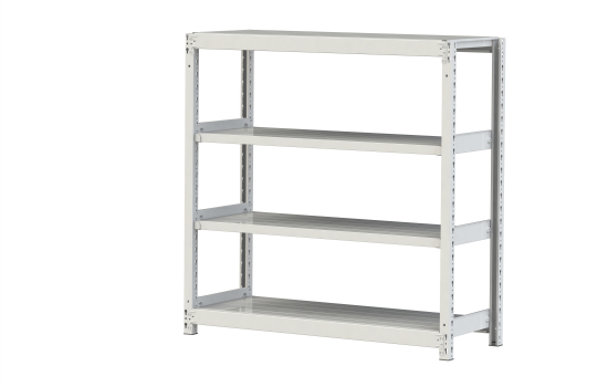 【ポイント10倍】【直送品】 山金工業 ボルトレス軽中量ラック 200kg/段 単体 2S4445-4W 【大型】