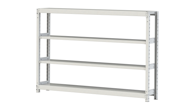 【ポイント10倍】【直送品】 山金工業 ボルトレス軽中量ラック 200kg/段 単体 2S4630-4W 【大型】