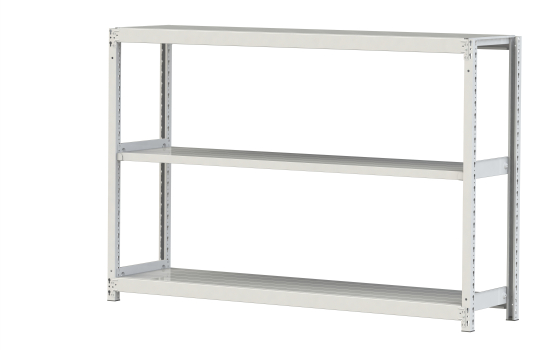 【ポイント5倍】【直送品】 山金工業 ボルトレス軽中量ラック 200kg/段 単体 2S4645-3W 【大型】