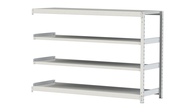 【ポイント5倍】【直送品】 山金工業 ボルトレス軽中量ラック 200kg/段 連結 2S4660-4WR 【大型】
