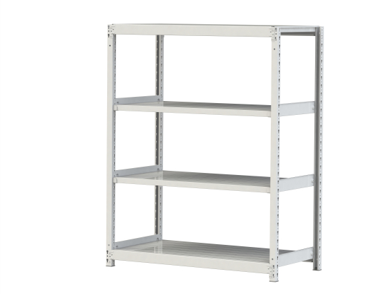 【ポイント5倍】【直送品】 山金工業 ボルトレス軽中量ラック 200kg/段 単体 2S5460-4W 【大型】