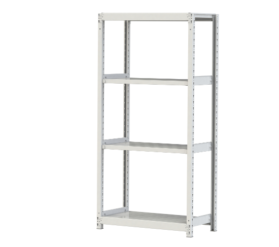 【ポイント10倍】【直送品】 山金工業 ボルトレス軽中量ラック 200kg/段 単体 2S6345-4W 【大型】