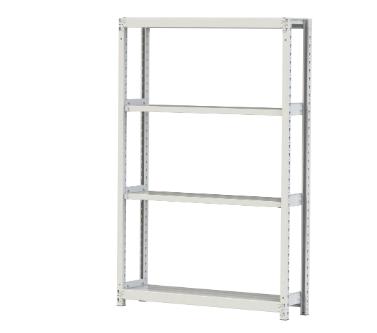 【ポイント5倍】【直送品】 山金工業 ボルトレス軽中量ラック 200kg/段 単体 2S6430-4W 【大型】