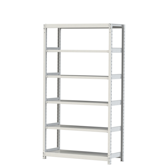 【直送品】 山金工業 ボルトレス軽中量ラック 200kg/段 単体 2S7445-6W 【大型】