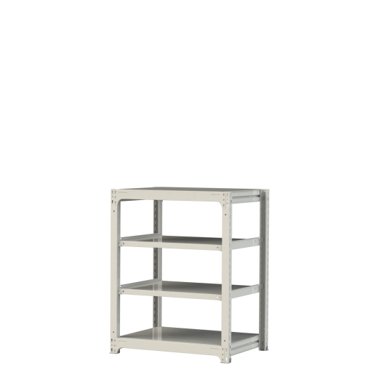 【直送品】 山金工業 ボルトレス中量ラック 300kg/段 単体 3S4370-4W 【大型】