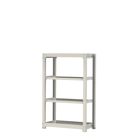【ポイント5倍】【直送品】 山金工業 ボルトレス中量ラック 300kg/段 単体 3S5348-4W 【大型】