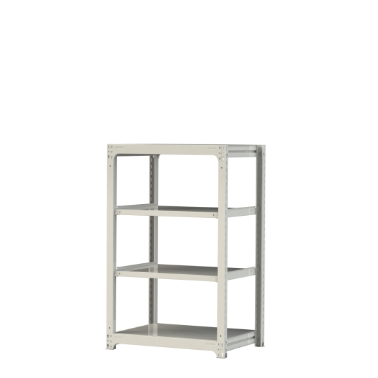 【ポイント5倍】【直送品】 山金工業 ボルトレス中量ラック 300kg/段 単体 3S5370-4W 【大型】