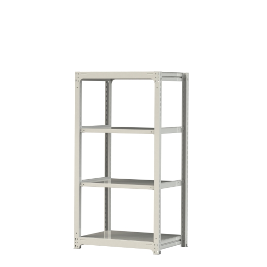 【直送品】 山金工業 ボルトレス中量ラック 300kg/段 単体 3S6370-4W 【大型】