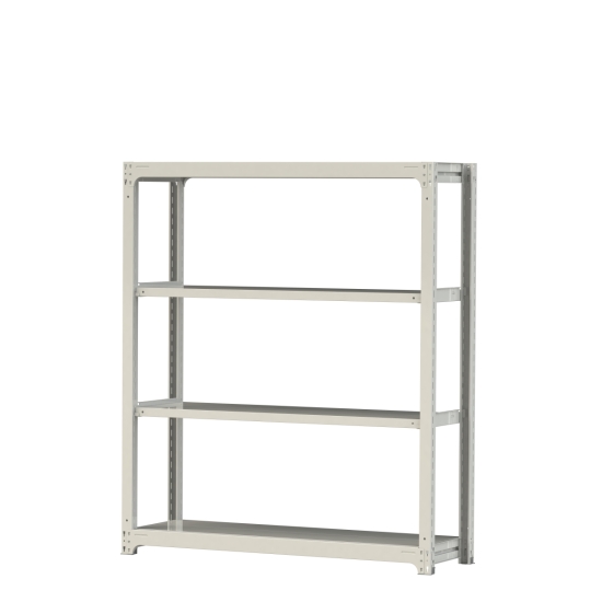 【ポイント5倍】【直送品】 山金工業 ボルトレス中量ラック 300kg/段 単体 3S6548-4W 【大型】