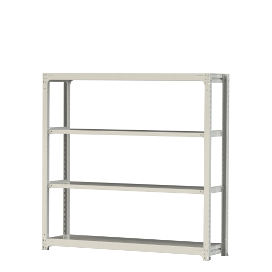 【ポイント5倍】【直送品】 山金工業 ボルトレス中量ラック 300kg/段 単体 3S6648-4W 【大型】