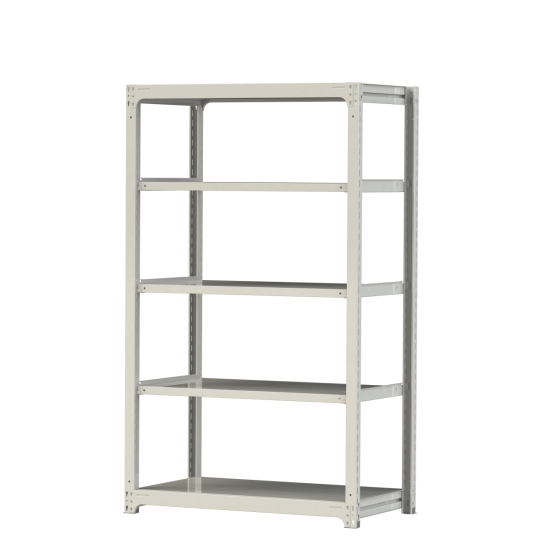 【ポイント5倍】【直送品】 山金工業 ボルトレス中量ラック 300kg/段 単体 3S7470-5W 【大型】