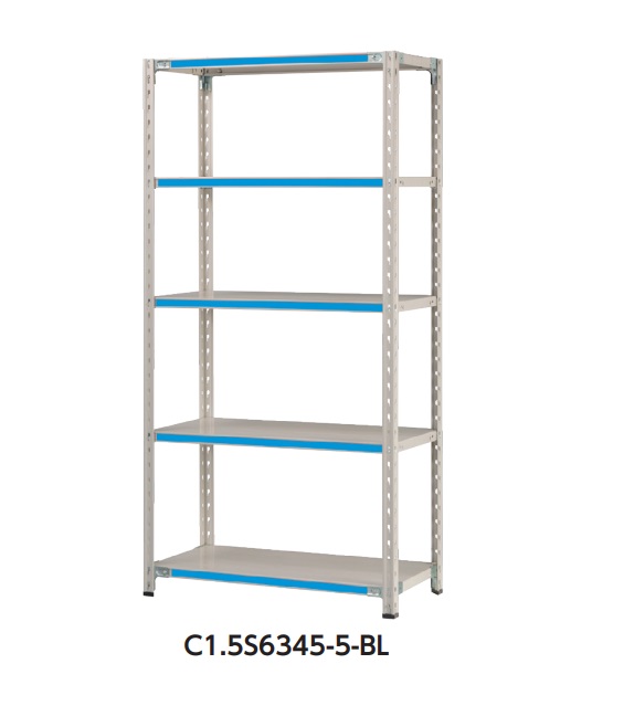 【ポイント10倍】【直送品】 山金工業 色彩ラック C1.5S6345-5-BL (ブルー) 【大型】