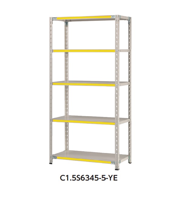 【ポイント10倍】【直送品】 山金工業 色彩ラック C1.5S6345-5-YE (イエロー) 【大型】