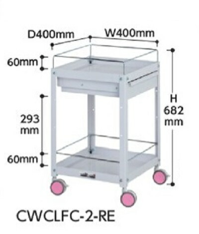 【ポイント10倍】【直送品】 山金工業 色彩ワゴン CWCLFC-2-RE (チェリーピンク) 【大型】