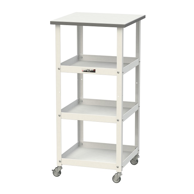 【ポイント5倍】【直送品】 山金工業 天板付き150ワゴン 棚板3枚仕様 HTCH-4545T3W