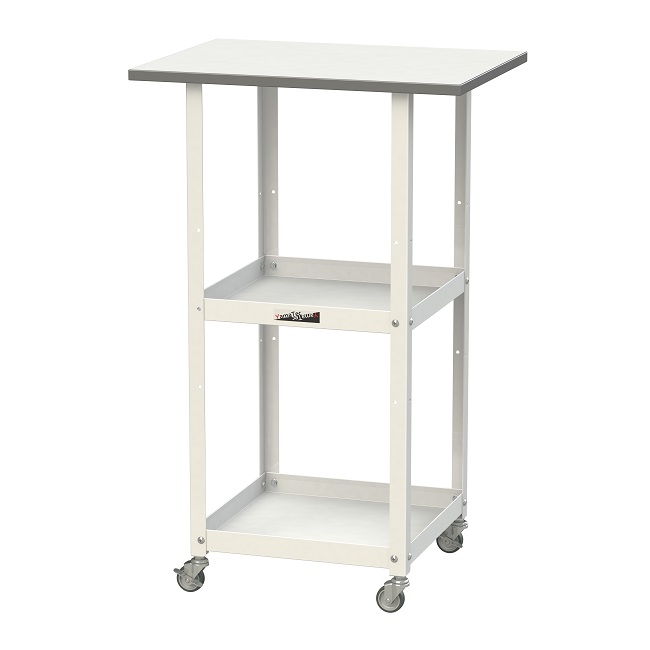 【ポイント10倍】【直送品】 山金工業 天板付き150ワゴン 棚板2枚仕様 HTCH-6045W