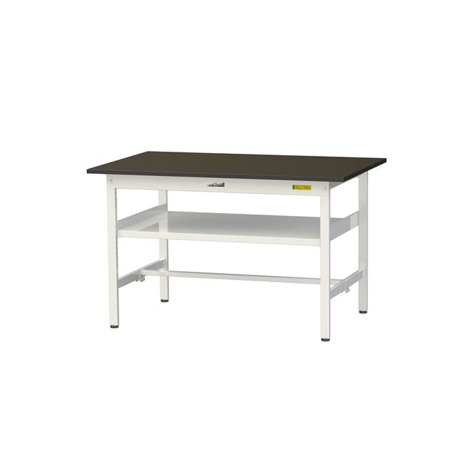 【ポイント5倍】【直送品】 山金工業 実験台 指紋レスメラミン天板 中間棚板付 H740 SLM-1275F-BRW 【大型】