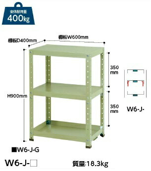 【尖んがり10倍】【直送品】 山金工業 手押し車 W6-J-G 【大型】 ラック、シェルフ、本棚-スチールラック本体-スチールラック
