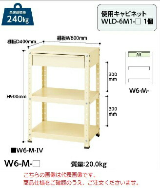 【ポイント10倍】【直送品】 山金工業 ワゴン W6-M-G 【大型】